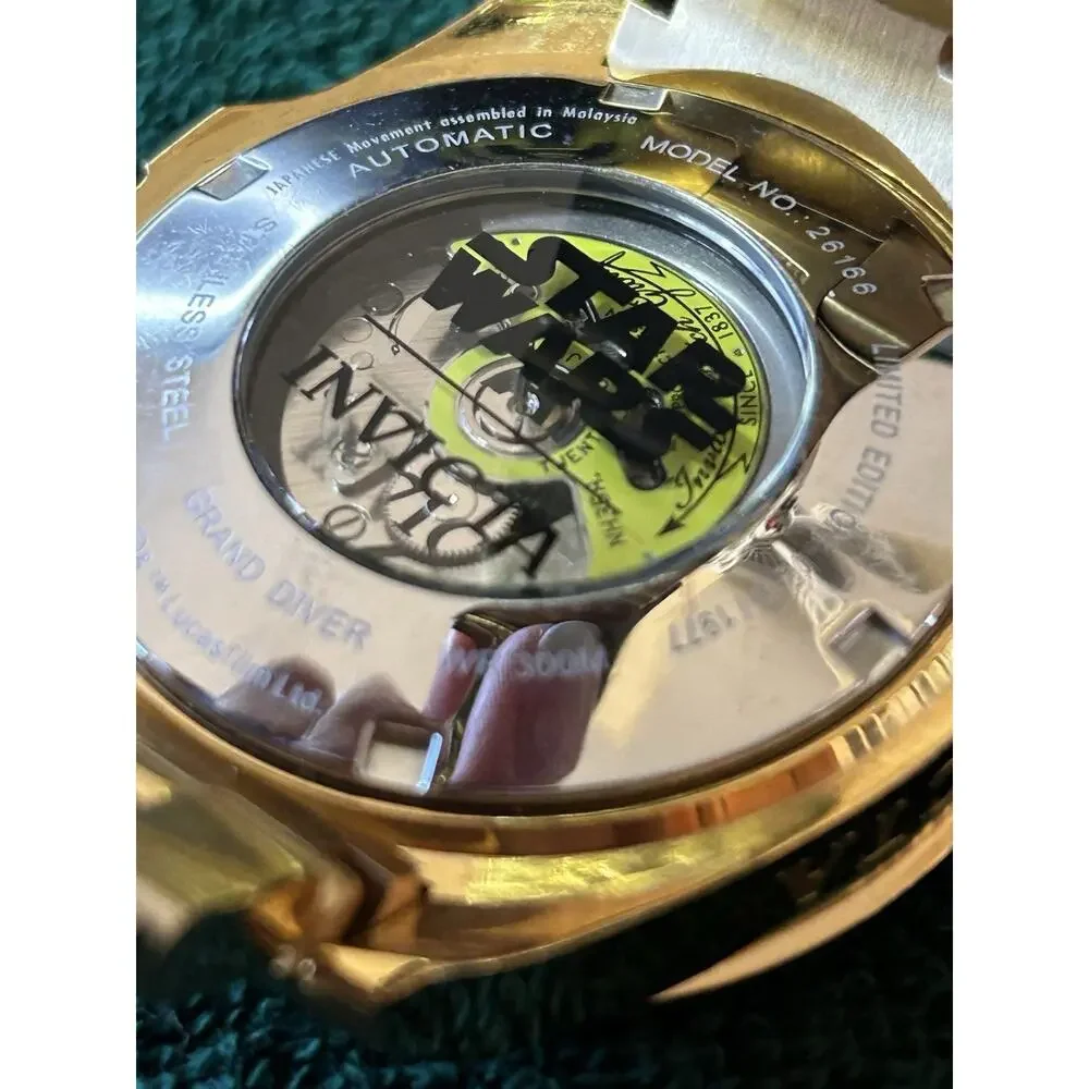 Invicta Star Wars C-3PO Limited Edition 47mm Automatic NH35A Gold Tone Watch 261